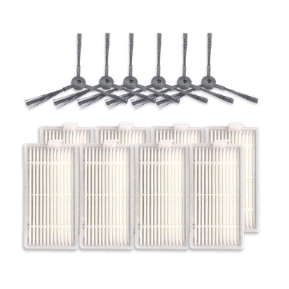 XI243 3 Pairs K614 Side Brushes + 8 PCS I208 Filters Set for ILIFE V5S Pro / V50 / V5S - For ILIFE Accessories by PMC Jewellery | Online Shopping South Africa | PMC Jewellery | Buy Now Pay Later Mobicred