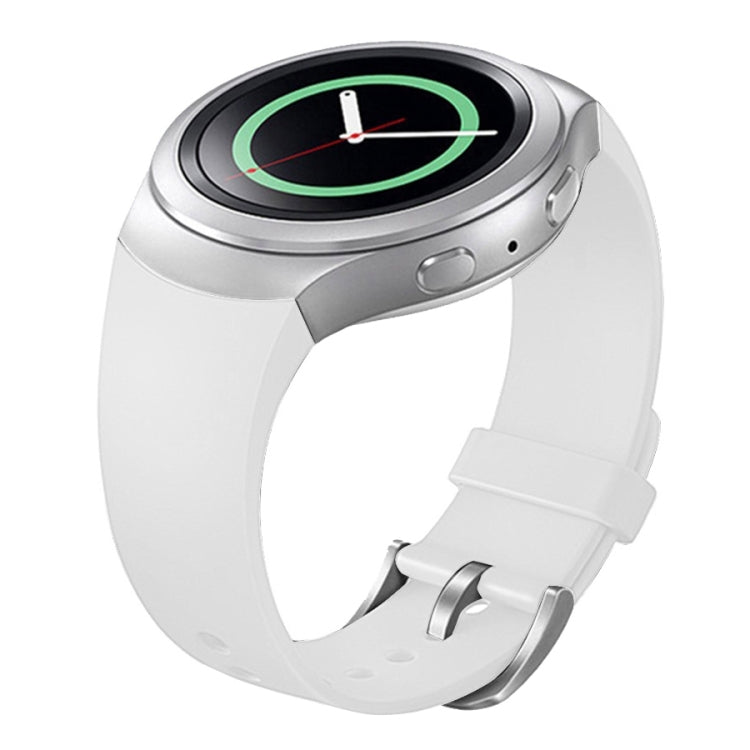 For Samsung Gear S2 Sport / Gear S2 Watch Solid Color Silicone Watchband(White) - Watch Bands by PMC Jewellery | Online Shopping South Africa | PMC Jewellery | Buy Now Pay Later Mobicred