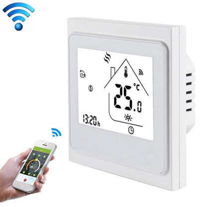 BHT-002GCLW 3A Load Water / Gas Boiler Type LCD Digital Heating Room Thermostat with Time Display, WiFi Control(White) - Indoor Thermometer by PMC Jewellery | Online Shopping South Africa | PMC Jewellery