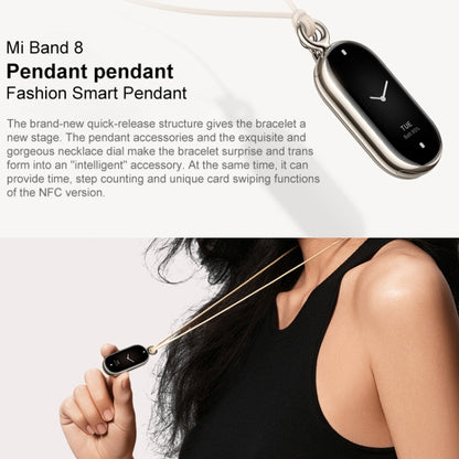 Original For Xiaomi Mi Band 8 Metal Pendant + Leather Watch Necklace - Watch Bands by Xiaomi | Online Shopping South Africa | PMC Jewellery