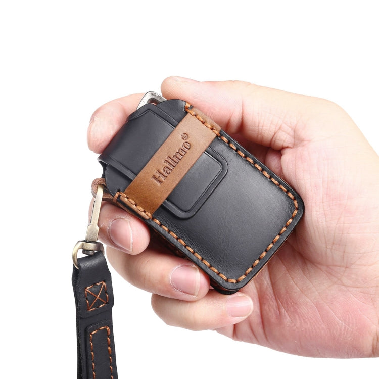 For Lexus 3-button Hallmo Car Cowhide Leather Key Protective Cover Key Case(Black) - free shipping - PMC TechLife - Order now!