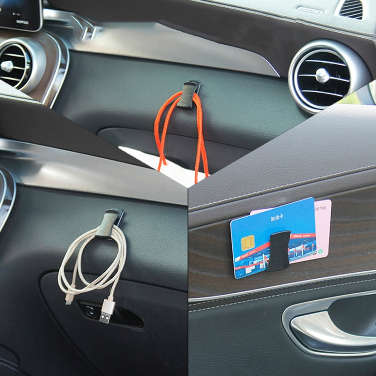 2 Pair Adhesive Car Mini Hook Card Holder - Auto Fastener & Clips by PMC TechLife | Online Shopping South Africa | PMC TechLife