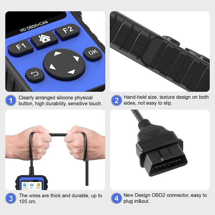 HD10 12V-24V 2 in 1 Full Systems Diagnostic Scan Tool OBD2/HDOBD/EOBD Scanner - free shipping - PMC TechLife - Order now!