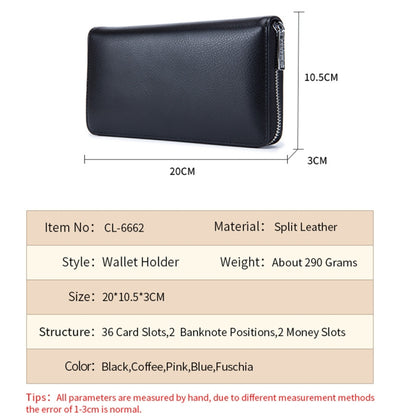 Two-Layer Cowhide Leather Organ Card Holder Multiple-Card RFID Anti-Theft Wallet Bag(Baby Blue) - Antimagnetic RFID Package by PMC Jewellery | Online Shopping South Africa | PMC Jewellery | Buy Now Pay Later Mobicred