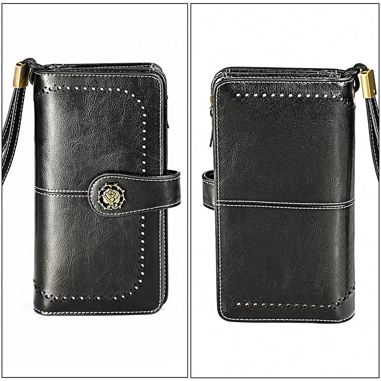 3556 Large Capacity Long Multi-function Anti-magnetic RFID Wallet Clutch for Ladies with Card Slots (Black) - Antimagnetic RFID Package by PMC Jewellery | Online Shopping South Africa | PMC Jewellery | Buy Now Pay Later Mobicred