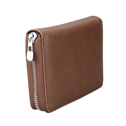 Antimagnetic RFID Multi-functional Genuine Leather Card Package(Coffee) - Antimagnetic RFID Package by PMC Jewellery | Online Shopping South Africa | PMC Jewellery | Buy Now Pay Later Mobicred