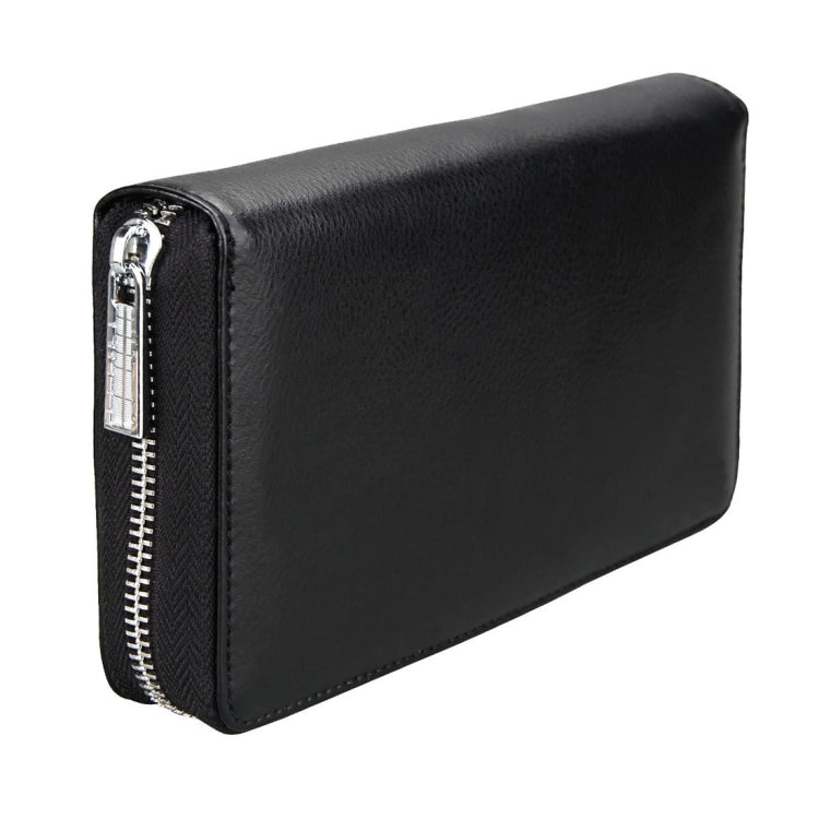 Antimagnetic RFID Large Capacity Long Style Genuine Leather Passport Package / Multifunctional and Many Card Slots Card Package(Black) - free shipping - PMC TechLife - Order now!