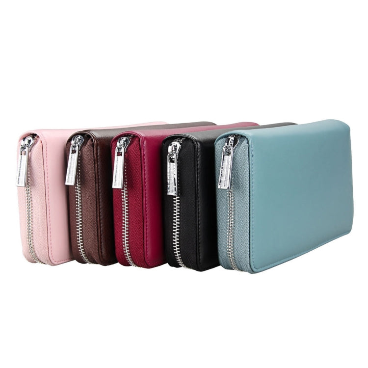 Antimagnetic RFID Large Capacity Long Style Genuine Leather Passport Package / Multifunctional and Many Card Slots Card Package(Black) - free shipping - PMC TechLife - Order now!