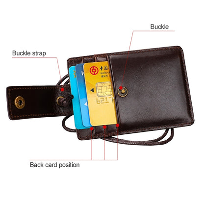 KB153 Antimagnetic RFID Leather Card Holder ID Card Badge with Lanyard(Red) - Antimagnetic RFID Package by PMC Jewellery | Online Shopping South Africa | PMC Jewellery | Buy Now Pay Later Mobicred