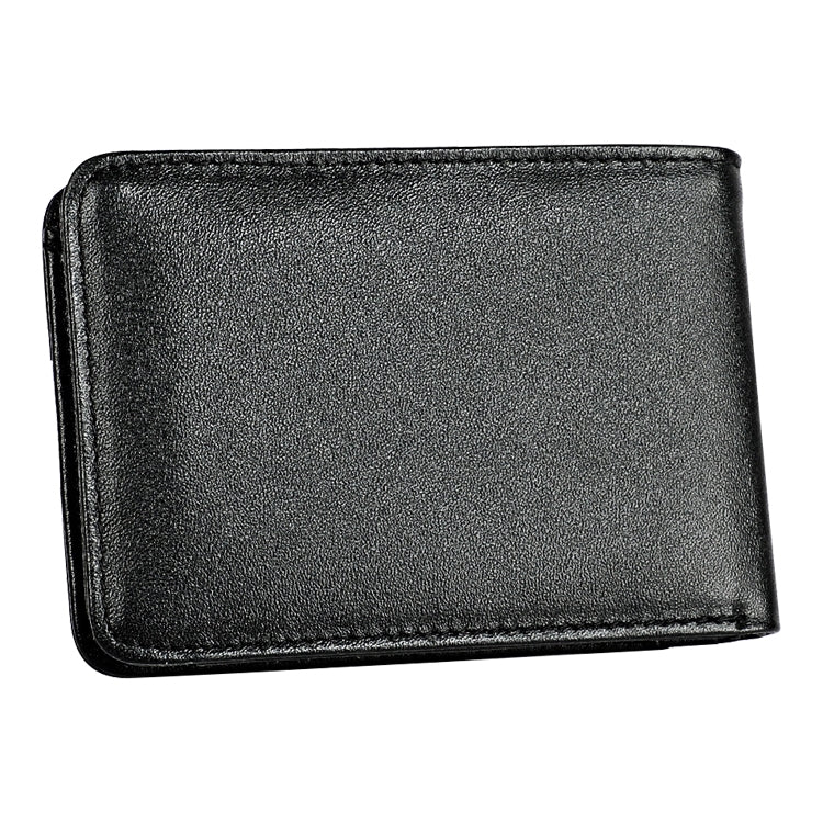 KB186 Antimagnetic RFID Mini Crazy Horse Texture Leather Billfold Card Wallet for Men and Women(Black) - Antimagnetic RFID Package by PMC Jewellery | Online Shopping South Africa | PMC Jewellery | Buy Now Pay Later Mobicred