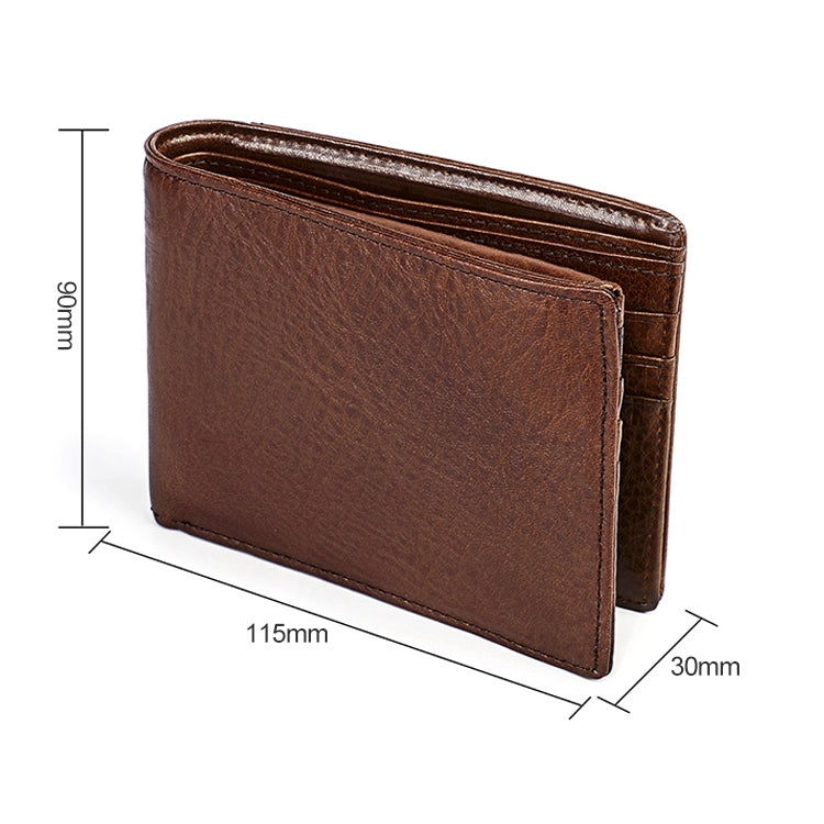 8018 Antimagnetic RFID Retro Fashion Crazy Horse Texture Leather Wallet for Men and Women - Antimagnetic RFID Package by PMC Jewellery | Online Shopping South Africa | PMC Jewellery | Buy Now Pay Later Mobicred