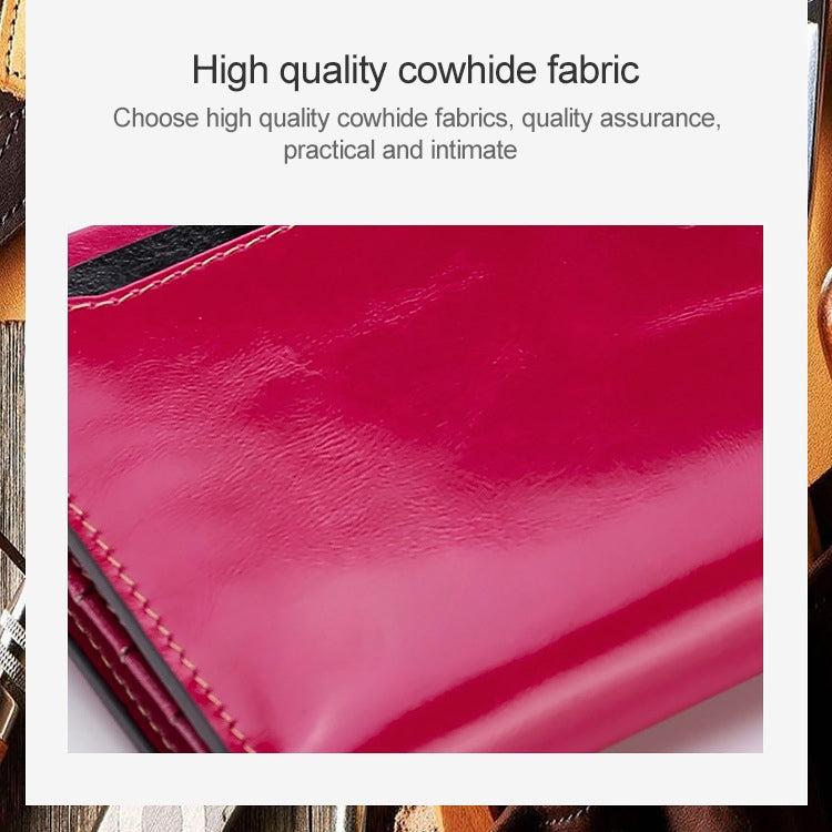 8239 Antimagnetic RFID Multi-function Leather Lady Wallet Large-capacity Purse with Detachable Card Holder(Rose Red) - Antimagnetic RFID Package by PMC Jewellery | Online Shopping South Africa | PMC Jewellery | Buy Now Pay Later Mobicred