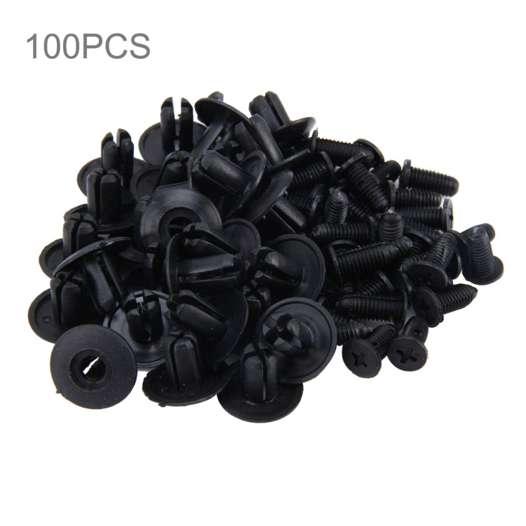 100 PCS Hole Plastic Rivets Fastener Push Clips(Black) - free shipping - PMC TechLife - Order now!