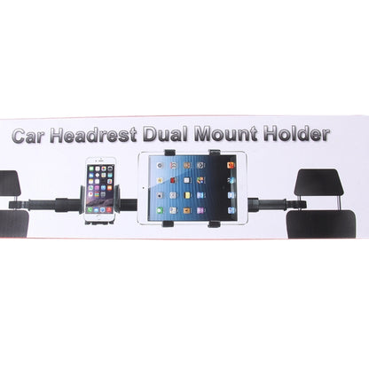 IMOUNT Car Headrest Mount 2 in 1 Car Back Seat Headrest Mount Tablet and Phone Holder with 360 Degree Adjustable Rotatio, For iPhone, Galaxy, Huawei, Xiaomi, Sony, LG, HTC, Google and other Smartphones, iPad, Tablet, Phone - Car Holders by PMC Jewellery | Online Shopping South Africa | PMC Jewellery