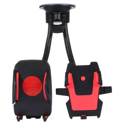 Suction Cup Couple Car Mount Holder Stand Suction Bracket with Adjustable Goose Neck for GPS & PDA & MP4, For iPhone, Samsung, Huawei, Xiaomi, HTC and Other Smartphones(Red) - Car Holders by PMC Jewellery | Online Shopping South Africa | PMC Jewellery