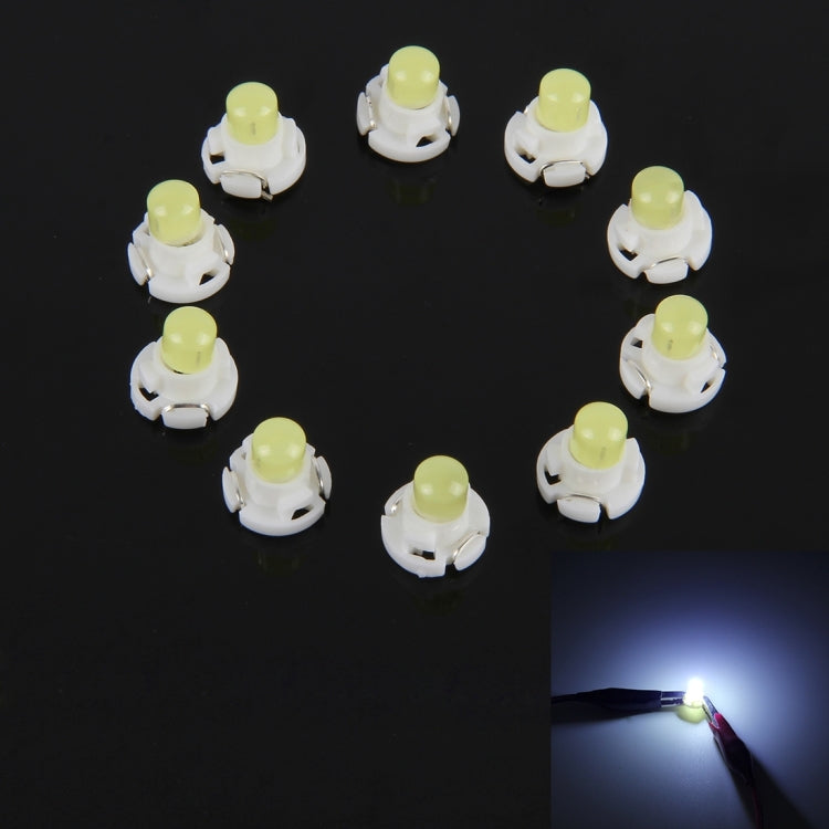 10 PCS 2W T4.2 Wedge Instrument Panel LED Light Dashboard Indicator Lamp Bulb(White Light) - free shipping - PMC TechLife - Order now!