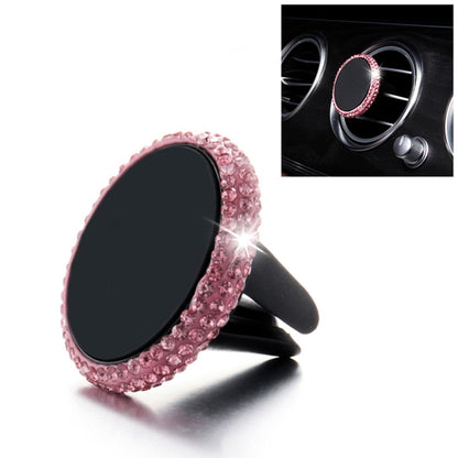 Car Diamond Magnetic Air Outlet Mobile Phone Holder(Pink) - Car Holders by PMC Jewellery | Online Shopping South Africa | PMC Jewellery