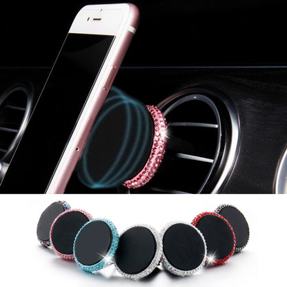 Car Diamond Magnetic Air Outlet Mobile Phone Holder (Colourful White) - Car Holders by PMC Jewellery | Online Shopping South Africa | PMC Jewellery