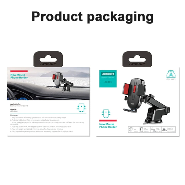 JOYROOM JR-OK3 Car New Mouse Phone Holder (Black) - Universal Car Holders by JOYROOM | Online Shopping South Africa | PMC TechLife | Buy Now Pay Later Mobicred
