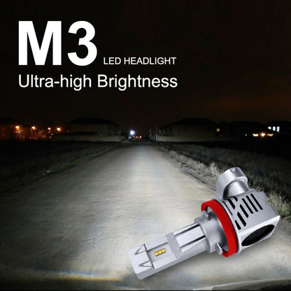 2 PCS M3 H8 / H9 / H11 DC9-32V / 17W / 6500K / 2000LM IP68 Car LED Headlight Lamps(Cool White) - LED Headlamps by PMC Jewellery | Online Shopping South Africa | PMC Jewellery