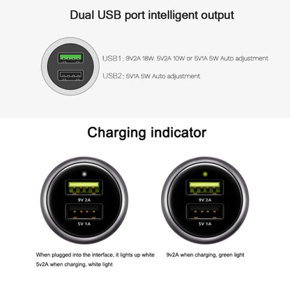 Original Huawei CP31 18W Max Dual USB Port Fast Charging Car Charger (Grey) - Car Charger by Huawei | Online Shopping South Africa | PMC Jewellery