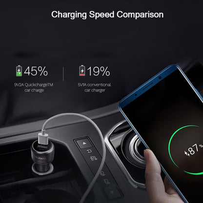 Original Huawei CP31 18W Max Dual USB Port Fast Charging Car Charger (Grey) - Car Charger by Huawei | Online Shopping South Africa | PMC Jewellery