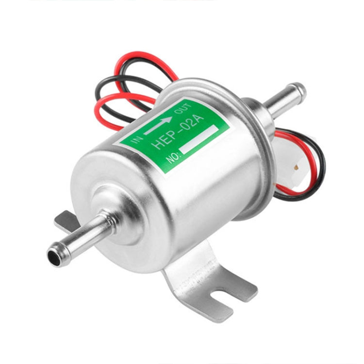 HEP-02A Universal Car 24V Fuel Pump Inline Low Pressure Electric Fuel Pump (Silver) - Engine Fittings by PMC Jewellery | Online Shopping South Africa | PMC Jewellery