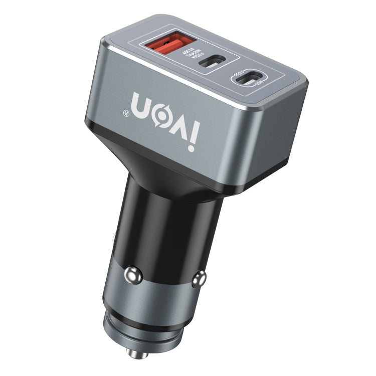 IVON CC43 45W PD 3.0 Dual USB-C / Type-C + QC 3.0 USB Port Square Car Charger - Car Charger by IVON | Online Shopping South Africa | PMC Jewellery | Buy Now Pay Later Mobicred