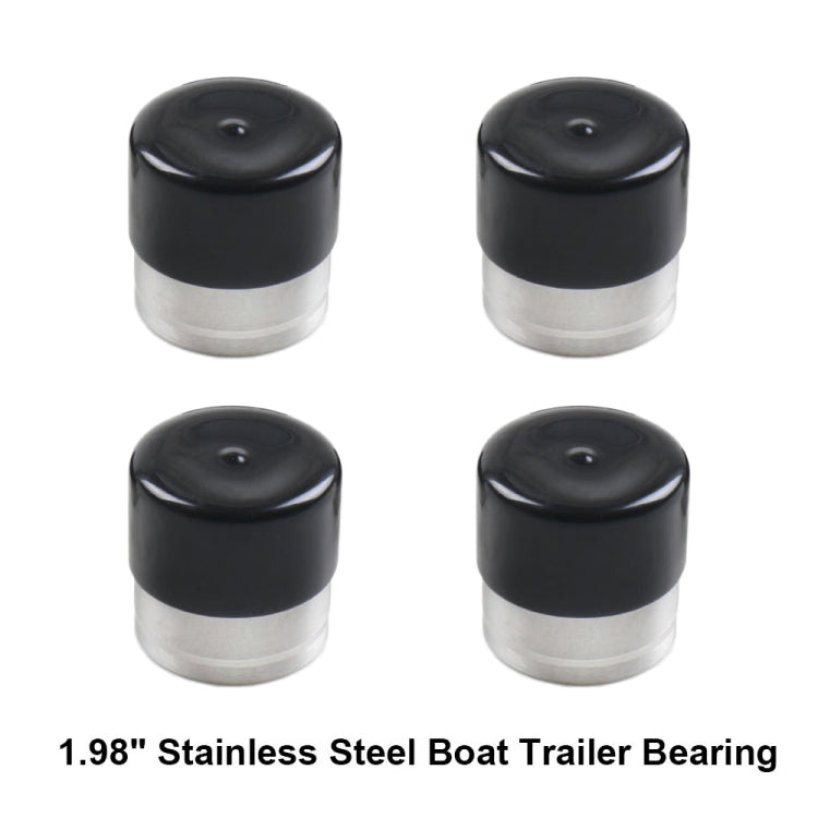 4 in 1 1.98 inch Stainless Steel Boat Trailer Hub Bearings with Protective Covers - Tire Valve Caps by PMC Jewellery | Online Shopping South Africa | PMC Jewellery