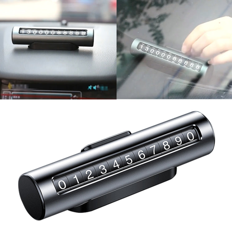 Car Metal Roller Creative Temporary Parking Card Parking Number Card (Silver Grey) - free shipping - PMC TechLife - Order now!