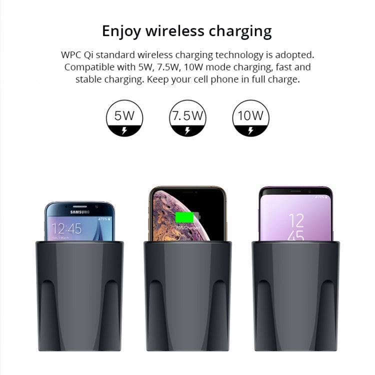 X9A Car QI Standard Charging Cup Wireless Fast Charger - Car Charger by PMC Jewellery | Online Shopping South Africa | PMC Jewellery