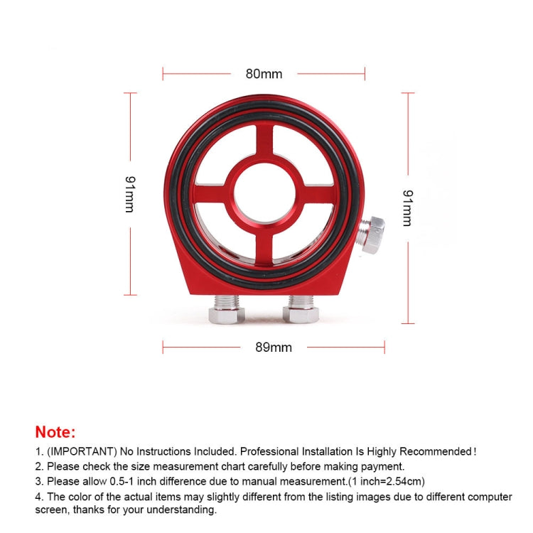 Car Modification Oil Temperature and Oil Pressure Gauge Adapter (Red) - Engine Fittings by PMC Jewellery | Online Shopping South Africa | PMC Jewellery