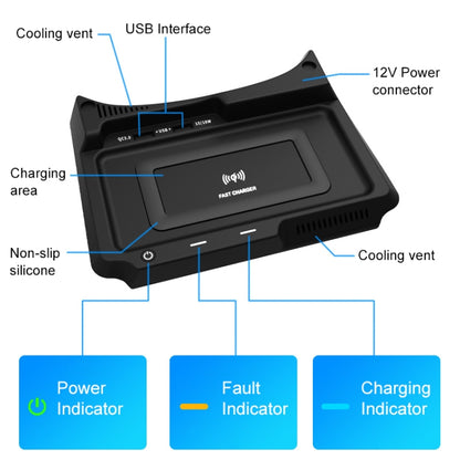 HFC-1003 Car Qi Standard Wireless Charger 10W Quick Charging for Honda CR-V 2017-2019, Left Driving - Wireless Charging Pads by PMC Jewellery | Online Shopping South Africa | PMC Jewellery