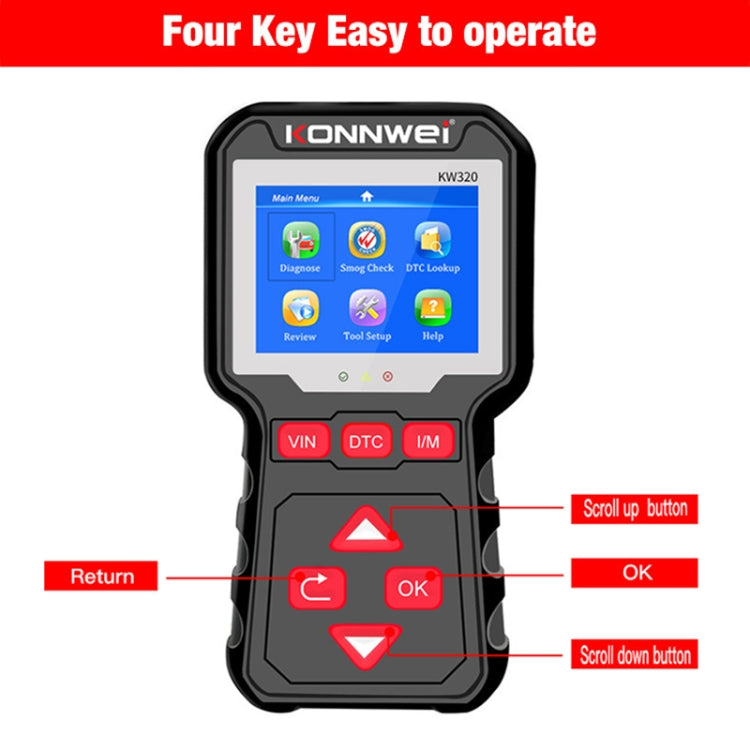 KONNWEI KW320 Car OBD2 Fault Diagnosis Tool - free shipping - PMC TechLife - Order now!