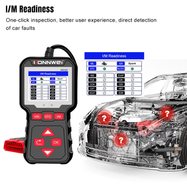 KONNWEI KW320 Car OBD2 Fault Diagnosis Tool - free shipping - PMC TechLife - Order now!