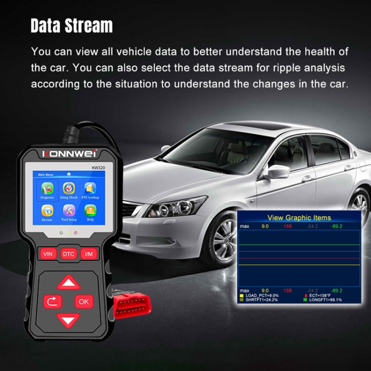 KONNWEI KW320 Car OBD2 Fault Diagnosis Tool - free shipping - PMC TechLife - Order now!