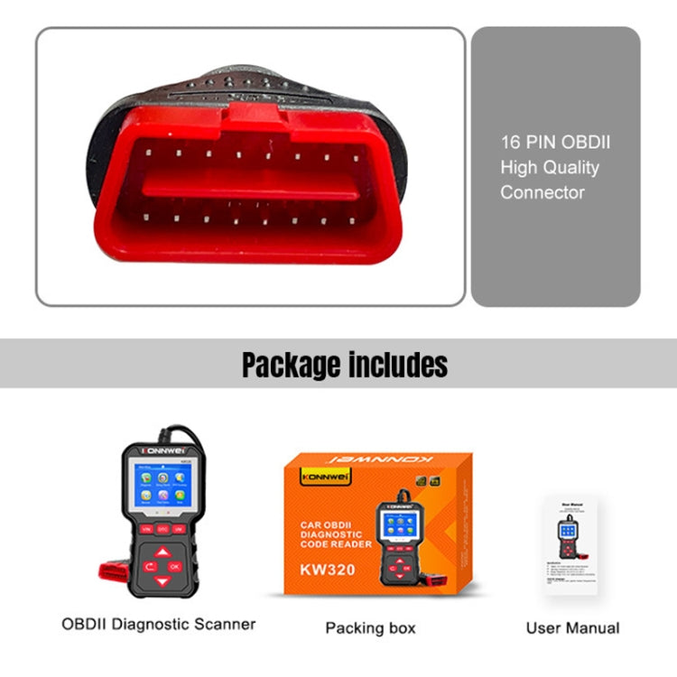 KONNWEI KW320 Car OBD2 Fault Diagnosis Tool - free shipping - PMC TechLife - Order now!