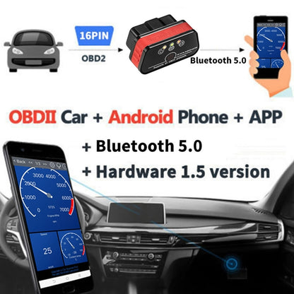 KONNWEI KW901 Android Phone OBD2 Car Bluetooth 5.0 Diagnostic Scan Tools(Red) - Code Readers & Scan Tools by KONNWEI | Online Shopping South Africa | PMC Jewellery