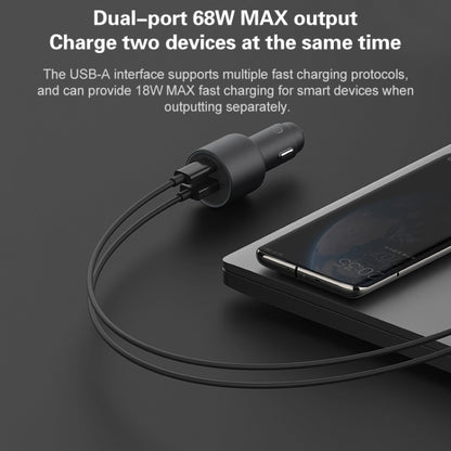 Original Xiaomi CC07ZM 100W Dual Ports USB + USB-C / Type-C Car Charger Fast Charging Version 1A1C - Car Charger by Xiaomi | Online Shopping South Africa | PMC Jewellery