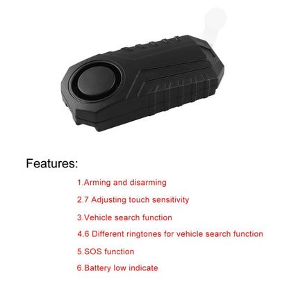 Wireless Anti-Theft Vibration Motorcycle Bicycle Waterproof Security Bike Alarm with Remote - Theft Protection by PMC Jewellery | Online Shopping South Africa | PMC Jewellery