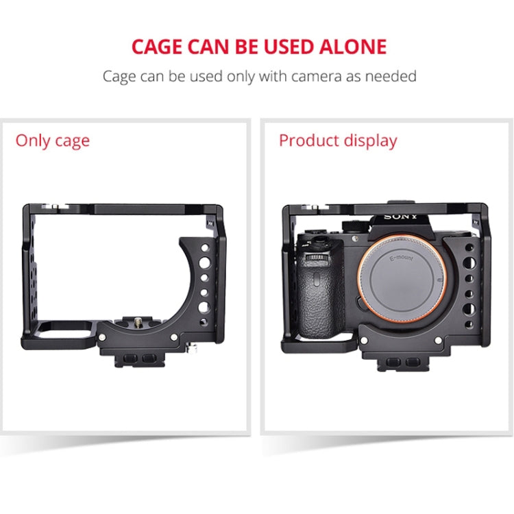 YELANGU CA7 YLG0908A-A01 Video Camera Cage Stabilizer for Sony A7K / A72 / A73 / A7S2 / A7R3 / A7R2 / A7X(Black) - Camera Cage by YELANGU | Online Shopping South Africa | PMC Jewellery | Buy Now Pay Later Mobicred