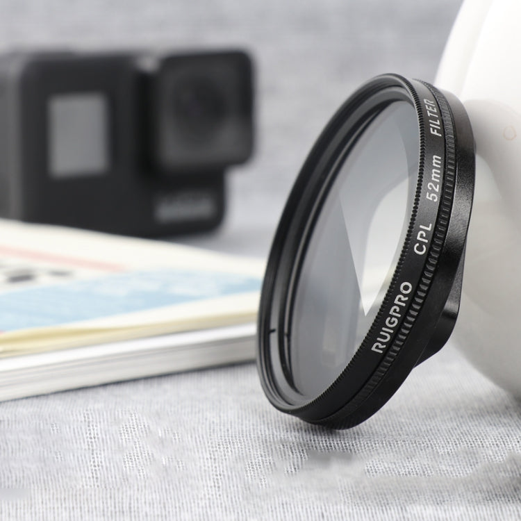 RUIGPRO for GoPro HERO 7/6 /5 Professional 52mm CPL Lens Filter with Filter Adapter Ring & Lens Cap - Lens Filter by RUIGPRO | Online Shopping South Africa | PMC TechLife | Buy Now Pay Later Mobicred
