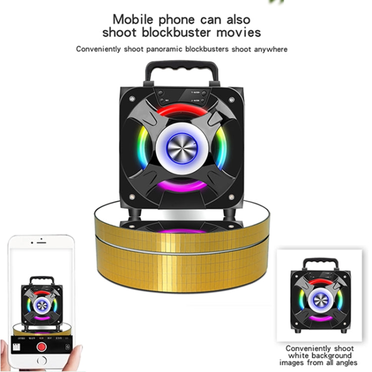 12cm 360 Degree Rotating Turntable Mirror Electric Display Stand Video Shooting Props Turntable, Load: 3kg (Silver) - free shipping - PMC TechLife - Order now!