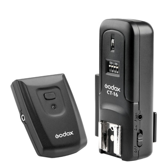 Godox CT-16 Flash Trigger Transmitter + Receiver Set (Black) - Wireless Flash Trigger by Godox | Online Shopping South Africa | PMC Jewellery | Buy Now Pay Later Mobicred