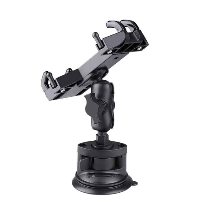 Single Suction Cup Mount Phone Holder with Tripod Adapter & Steel Tether & Safety Buckle (Black) - Car Holders by PMC TechLife | Online Shopping South Africa | PMC TechLife