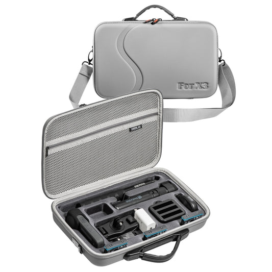 For Insta360 One X3 STARTRC Diamond Texture Camera and Accessories PU Storage Case Bag(Grey) - Case & Bags by STARTRC | Online Shopping South Africa | PMC Jewellery | Buy Now Pay Later Mobicred