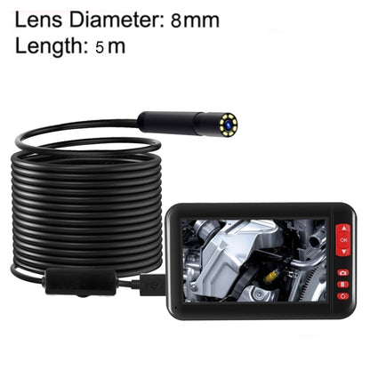 P20 4.3 Inch Screen Display HD1080P Inspection Endoscope with 8 LEDs, Length: 5m, Lens Diameter: 8mm, Hard Line -  by PMC Jewellery | Online Shopping South Africa | PMC Jewellery