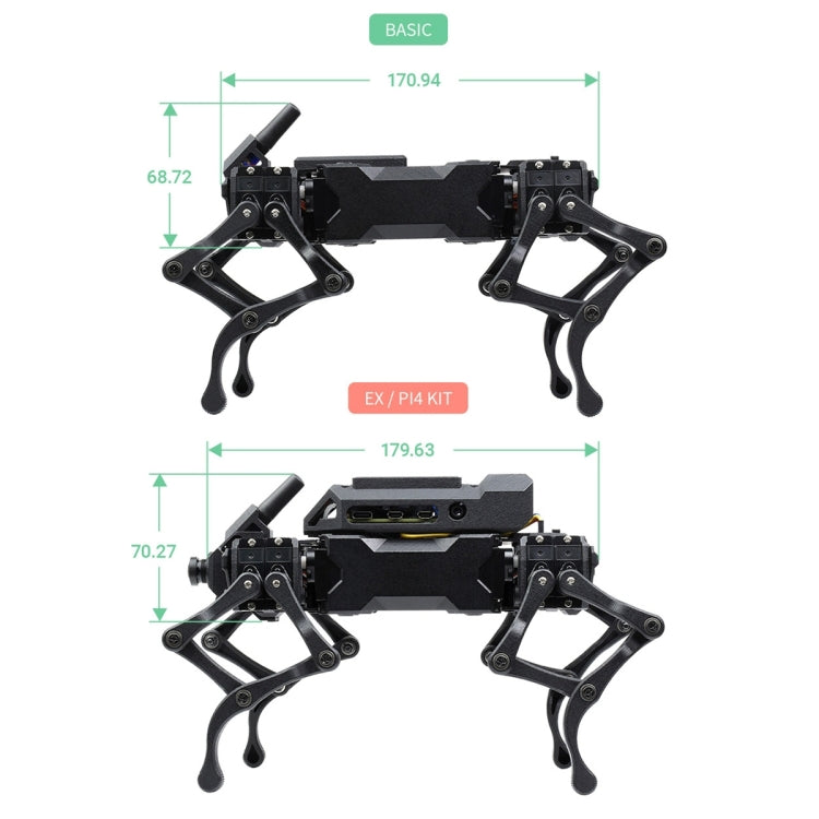 Waveshare WAVEGO 12-DOF Bionic Dog-Like Robot, Basic Version(EU Plug) - free shipping - PMC TechLife - Order now!