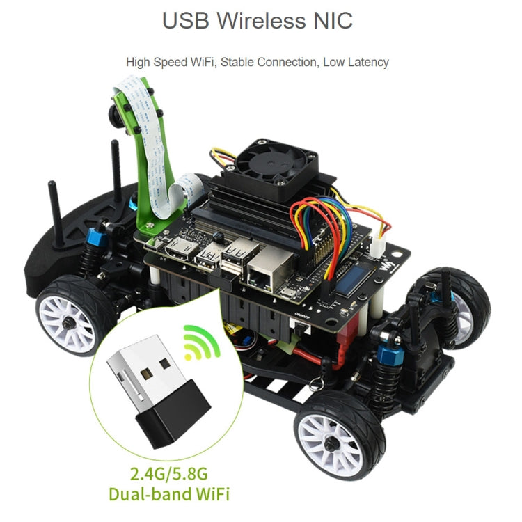 Waveshare JetRacer Pro 2GB AI Kit, High Speed AI Racing Robot Powered by Jetson Nano 2GB, Pro Version, EU Plug - Robotics Accessories by WAVESHARE | Online Shopping South Africa | PMC Jewellery | Buy Now Pay Later Mobicred