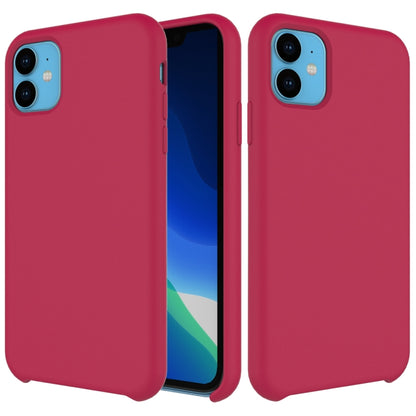 For iPhone 11 Solid Color Liquid Silicone Shockproof Case (Rose Red) - iPhone 11 Cases by PMC Jewellery | Online Shopping South Africa | PMC Jewellery